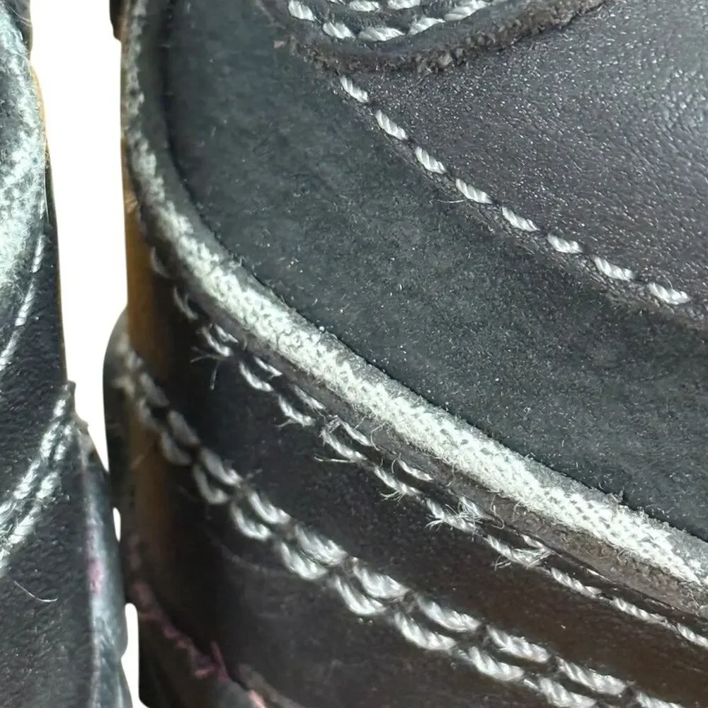 Rockport Mens Black Lace Up Sneakers Leather Comfort Shoes Dery sz 8.5